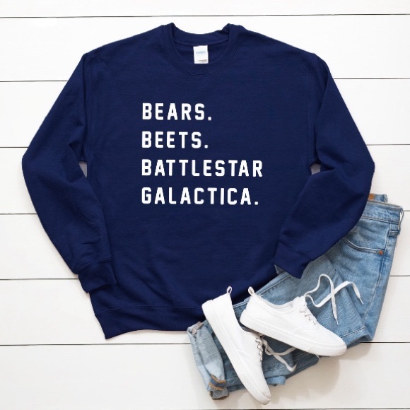 XXL Bears Beets Battlestar Sweatshirt • Made to Order! - Picture 1 of 2